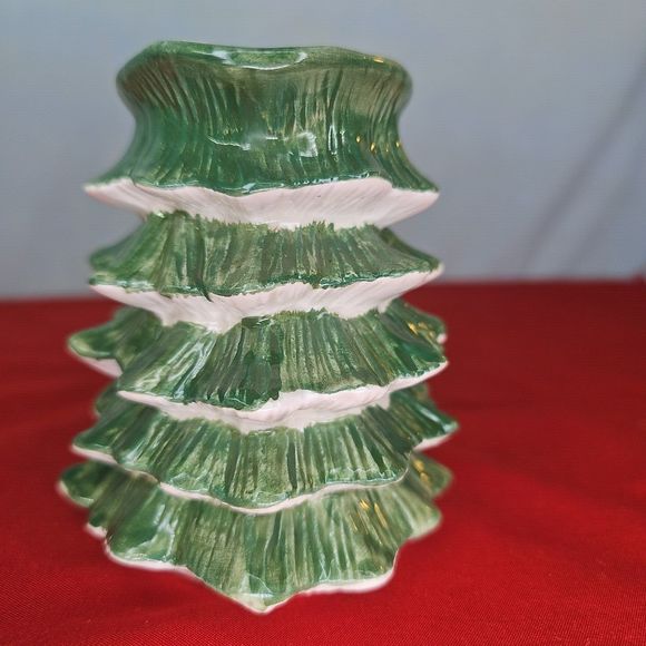 Christmas Pine Tree Creamer Mug Vintage 1989 Green Cup 6 oz Holiday Xmas - Picture 12 of 12
